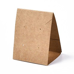 Цвет Древесины Пустые бумажные карточки, для сережек, прямоугольные, деревесиные, 24.5x6.5x0.03 см