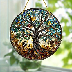 Tree of Life Acrylic Hanging Ornaments, for Garden & Home Window Decoration, Tree of Life, 200x3mm