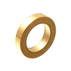 Золотой 304 из нержавеющей стали европейские шарики, бусины с большим отверстием, кольцо, золотые, 10x2 мм, отверстие : 6.2 мм