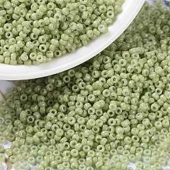 (RR4473) Duracoat Dyed Opaque Fennel MIYUKI Round Rocailles Beads, Japanese Seed Beads, (RR4473) Duracoat Dyed Opaque Fennel, 15/0, 1.5mm, Hole: 0.7mm, about 5555pcs/bottle, 10g/bottle