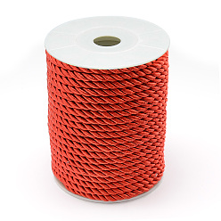 Red Nylon Thread, 3-Ply, Red, 5mm, about 20yards/roll(18.28m/roll)