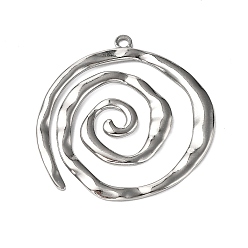 Нержавеющая Сталь Цвет 304 подвески из нержавеющей стали, вихревое очарование, анти-тускнение, цвет нержавеющей стали, 42x41x2 мм, отверстие : 2.5 мм