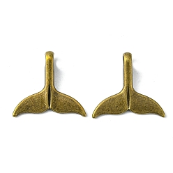 Античная Бронза Сплавочные подвески тибетского стиля, Китовый хвост, без кадмия и без свинца, античная бронза, 29x32.5x8 мм, Отверстие : 5 мм , около 215 шт / 1000 г