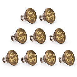 Слово Регулируемые булавки на пуговицах из сплава, подтяжка талии, швейные застежки для аксессуаров к одежде, античная бронза, слово, 17 мм