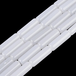 Белый Дым Стеклянные бусины, имитация нефрита , горн, серый, 12.5~13x4~4.5 мм, отверстие : 0.6~0.9 мм, около 28~29 шт / нитка, 14.57~15.16 дюйм (37~38.5 см)