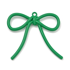 Морско-зеленый Подвески из сплава, окрашеные, бантом прелести, цвета морской волны, 39x42x5.5 мм, отверстие : 1.8 мм