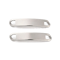 Нержавеющая Сталь Цвет Не тускнеет 201 подвески-соединители из нержавеющей стали, волнистые прямоугольные ссылки, цвет нержавеющей стали, 43x8x2 мм, отверстие : 5x4 мм