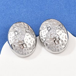 Нержавеющая Сталь Цвет 304 из нержавеющей стали серьги, овальные, цвет нержавеющей стали, 28x22 мм