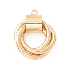 Золотой Вакуумное покрытие pvd 304 подвески из нержавеющей стали, трициклический, золотые, 20x16x7 мм, отверстие : 1.8 мм