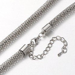 Platinum Iron Lantern Chain Necklace Making, with Alloy Lobster Claw Clasps and Iron End Chains, Platinum, 30.3 inch