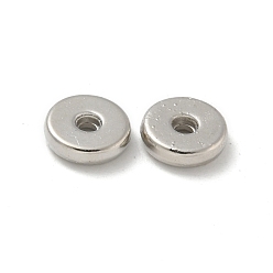 Платина Сплавочные бусины, без кадмия и без свинца, плоско-круглые, платина, 7x2 мм, отверстие : 1.5 мм, 2272 шт / 1000 г