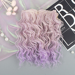 Pearl Pink High Temperature Fiber Long Instant Noodle Curly Hairstyle Doll Wig Hair, for DIY Girl BJD Makings Accessories, Pearl Pink, 150mm