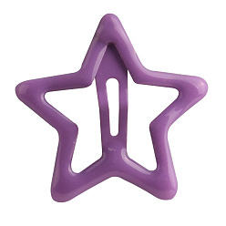 Средний Фиолетовый Аксессуары для волос железа оснастке заколки для волос, с эмалью, звезда, средне фиолетовый, 30x30 мм