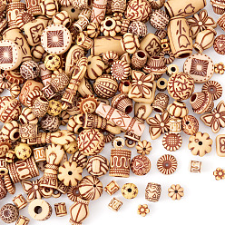 (52) Непрозрачная лаванда 100g смешанные акриловые бусины в античном стиле, разнообразные, разноцветные, 9~30x7~20x2~15 мм, отверстие : 1~4 мм