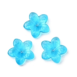 Темно-Голубой Стеклянные бусины, звезда, глубокое синее небо, 20.5x21.5x5.5 мм, отверстие : 1.6 мм