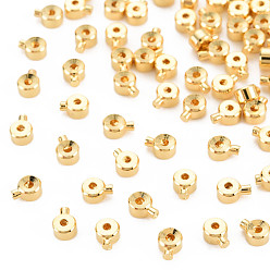 Real 18K Gold Plated Rack Plating Brass Beads, Nickel Free, Real 18K Gold Plated, 4.5x3.5x3mm, Hole: 0.7mm