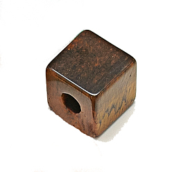 Тигровый глаз Природных тигровый глаз бисером, кубические, 15.5x15.5x15.5 мм, отверстие : 5.5 мм