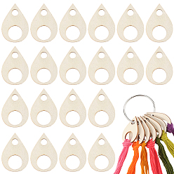 Teardrop 100шт. бобины из МДФ-плит, слеза, 1 Железный переплётный переплет из ПК, шарнирные кольца, слеза, 49.5x34.5x2 мм