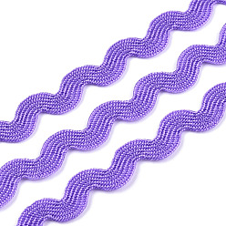 Средний Синий Шифер Ленты из полипропиленового волокна, форма волны, средний грифельно-синий, 7~8 мм, 15 двор / пачка, 6 расслоения / мешок
