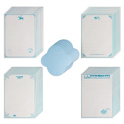 (52) Непрозрачная лаванда Бумага для писем, смешанную картину, с цветными перламутровыми пустыми мини-конвертами в стиле ретро, разноцветные, 26x18.6 см, 8 шт / пакет, 4 стиль, 1 сумка / стиль, 4 мешки, 32 шт