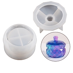 Плоский Круглый Силиконовые формы для хранения пищевых продуктов своими руками, формы для литья смолы, белые, плоско-круглые, 86~96x38~58 мм