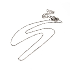 Нержавеющая Сталь Цвет Не тускнеет 304 ожерелье из нержавеющей стали с цепочкой для женщин, цвет нержавеющей стали, 16.14 дюйм (41 см)