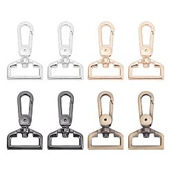 Couleur Mélangete Fermoirs pivotants en alliage, sans cadmium et sans plomb, accessoires de remplacement de sac, couleur mixte, 56x33x8mm, trou: 11x25.5 mm, 4 couleurs, 2 pcs / couleur, 8 pcs / boîte