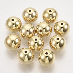 Golden CCB Plastic Beads, for DIY Jewelry Making, Round, Golden, 13.5x13mm, Hole: 2mm, about 355pcs/500g