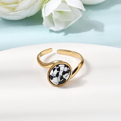 Золотой 304 открытые манжеты из нержавеющей стали для женщин, круглые, с синтетическими бирюзовый, золотые, 12 мм, внутренний диаметр: 18 мм