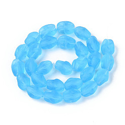 Темно-Голубой Матовое ручное производство, самородки, глубокое синее небо, 13.5~14.5x9~11.5x9~11.5 мм, отверстие : 1.2~1.5 мм, около 27~28 шт / нитка, 14.17~14.96'' (36~38 см)