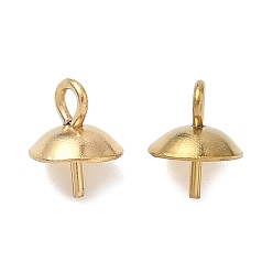 Настоящее золото 18K 304 поручни из нержавеющей стали, за половину пробурено бисера, ионное покрытие (ip), реальный 18 k позолоченный, 7.5 мм, отверстие : 1.6 мм, штифты : 0.7 мм