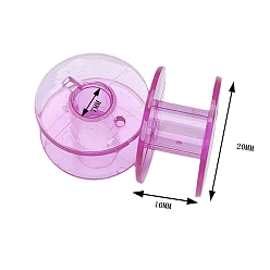 Фиолетовый Пластиковые шпульки, держатели швейных ниток, для швейных инструментов, фиолетовые, 20x11 мм, 10 шт / комплект