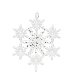 Прозрачный Рождественский акриловый кулон, снежинка, прозрачные, 190 мм