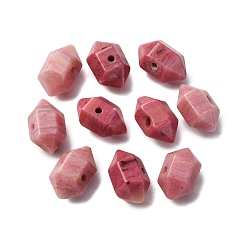 Родонит Природные родонит бисером, граненые, двухконусные, 11~12x6~7 мм, отверстие : 1.2 мм