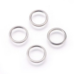 Stainless Steel Color 304 Stainless Steel Linking Rings, Ring, Stainless Steel Color, 10x1mm