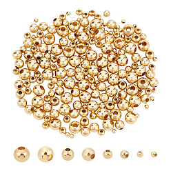 Золотой 304 из нержавеющей стали бусы, полый круглый, золотые, 3~5x2~4.5 мм, отверстие : 0.8~1.8 мм, 200 шт / коробка