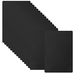 Black 28Pcs Plastic Sheets, Rectangle, Black, 85.5x54x0.5mm