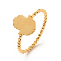 Palm 304 перстень с печаткой из нержавеющей стали, витое круглое кольцо для женщин, ладонь, размер США 7 1/2 (17.7 мм)