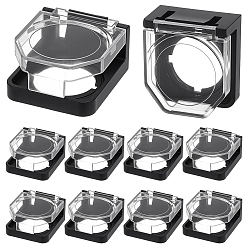 Черный 10шт. пластиковая крышка кнопки питания, с 10шт. самоклеящихся бумажных наклеек, чёрные, 38x34x17 мм, внутренний диаметр: 25 мм