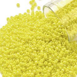 (402) Opaque AB Dandelion TOHO Round Seed Beads, Japanese Seed Beads, (402) Opaque AB Dandelion, 11/0, 2.2mm, Hole: 0.8mm, about 1110pcs/10g, 10g/bottle