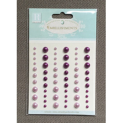 Фиолетовый Абс имитация жемчужных кабошонов, для альбома для вырезок diy, справочная бумага, украшение дневника, круглые, фиолетовые, 150x95 мм