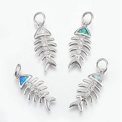 (52) Непрозрачная лаванда Латунные микро проложить кубического циркония подвески, с синтетическим опалом, елочка, разноцветные, 27 мм, отверстие : 4~4.5 мм