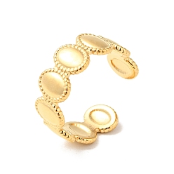 Золотой Ионное покрытие (ip) 304 овальная открытая манжета из нержавеющей стали для мужчин и женщин, золотые, размер США 8 3/4 (18.7 мм)