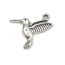 Птица Подвески сплава cmолы, тема животных, прелести смешанных форм, птица, 19x23x3 мм, отверстие : 2 мм