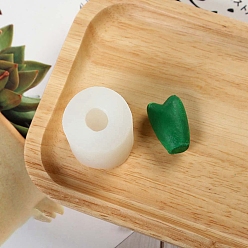 Белый Силиконовые формы для свечей своими руками, формы для литья смолы, суккулент, для уф-смолы, изготовление ювелирных изделий из эпоксидной смолы, белые, 20x35 мм