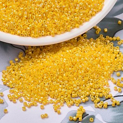 (DB1572) Непрозрачный Канареечный AB Бусины miyuki delica, цилиндр, японский бисер, 11/0, (дБ 1572) непрозрачная канарейка ab, 1.3x1.6 мм, отверстия: 0.8 мм, около 10000 шт / мешок, 50 г / мешок