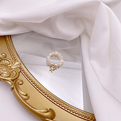 Letter K Перстни из натурального пресноводного жемчуга, с подвеской в виде буквы из сплава золотистого тона, Письмо K, внутренний диаметр: 16 мм