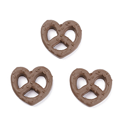 Верблюжий Подвески из смолы, имитация хлеба в форме сердца, верблюжие, 23x25x5 мм