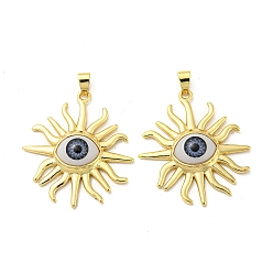 Солнце Настоящие 18 к позолоченные латунные подвески, акриловые обереги от сглаза, солнце, 39x35x7 мм, отверстие : 5x3.5 мм