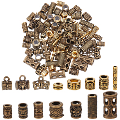 (52) Непрозрачная лаванда Наборы для изготовления браслетов своими руками, включая бусины из сплава и трубчатые дужки, разноцветные, 7x5 мм, отверстие : 3 мм